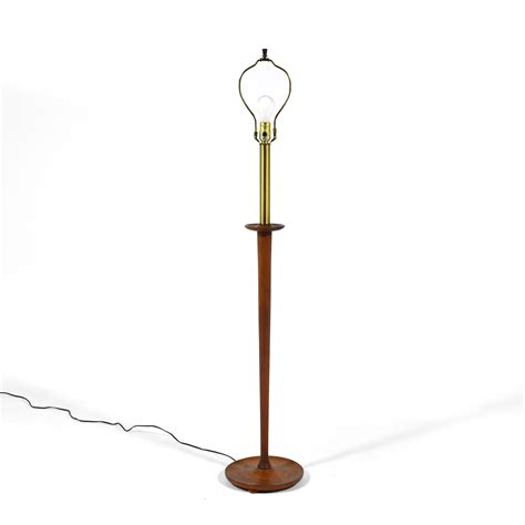 Walnut Floor Lamp with Sculpted Details For Sale at 1stDibs | walnut ...