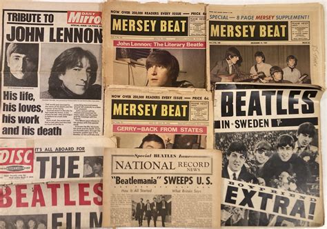 Lot 79 - THE BEATLES - ORIGINAL 1960S NEWSPAPERS.