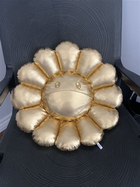Takashi Murakami Takashi Murakami gold flower pillow | Grailed