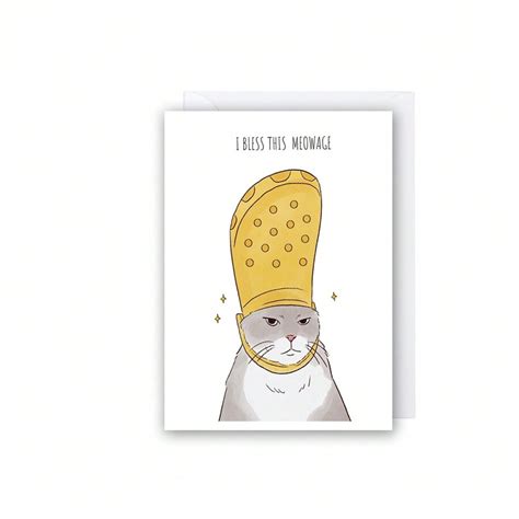 Funny Cat Birthday Cards, Cat Meme Cards, Cat Cards, Marriage Puns ...