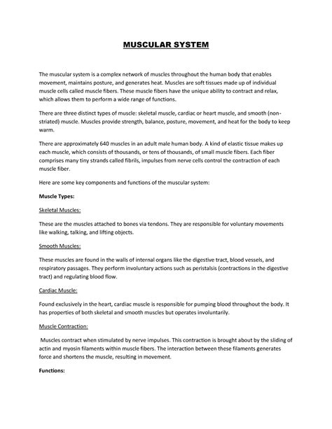 Muscular system - Muscles are soft tissues made up of individual muscle ...