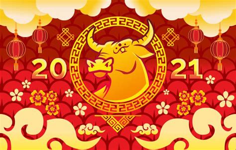 2021牛年新春卡通海报_素材中国sccnn.com