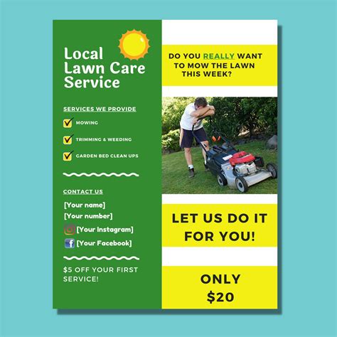 Lawn Mowing Flyer Sample Lawn Care Flyer Images Free Download On