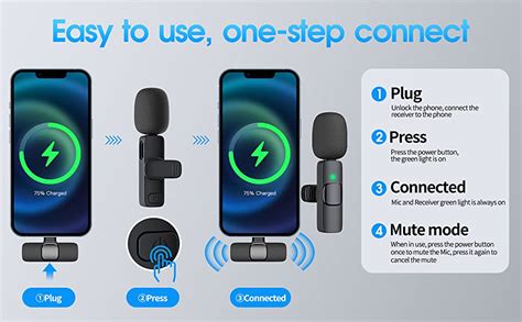 Techdash -Professional Wireless Lavalier Lapel Microphone for iPhone ...