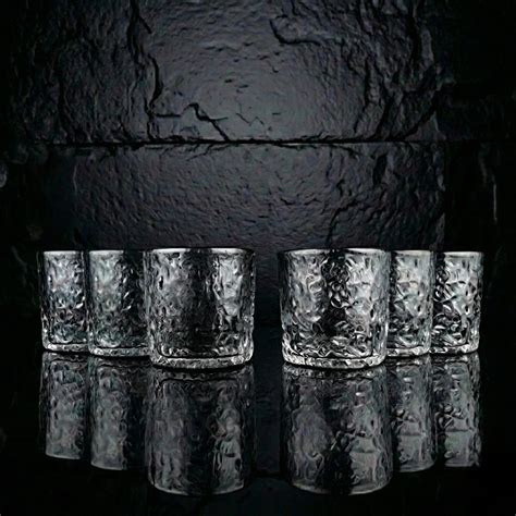 Frosted Hammer Glasses - Set of 6 – Ghar Art