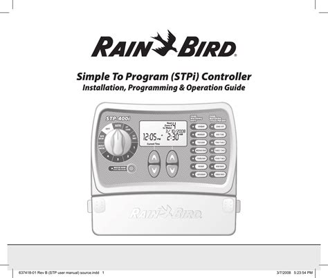Rain Bird Sprinkler Head Adjustment Instructions at Tiffany Truman blog