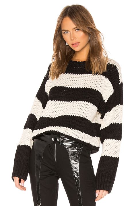 RTA Griffith Sweater in Ligne Black | REVOLVE