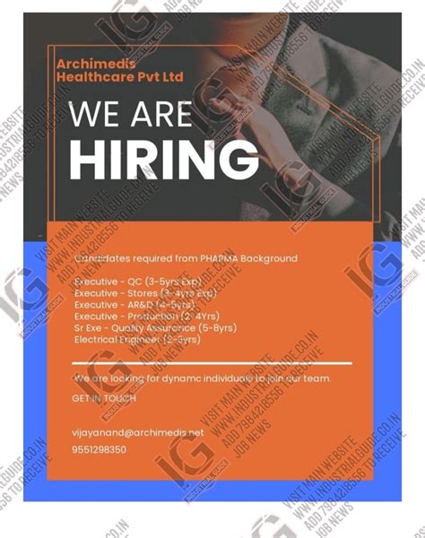 Archimedis Healthcare jobs for Production Quality Control Quality ...