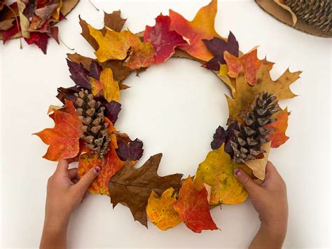 Fall Leaves Wreath Kids Craft - Raising Veggie Lovers