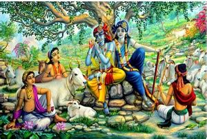 Radha Krishna Sparkle Coated Self Adhesive Waterproof Painting Vinyl ...