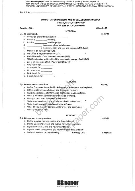 CFIT(1st)Dec19 - Jlvjk - Computer Engineering - brpaper brpaper - Studocu