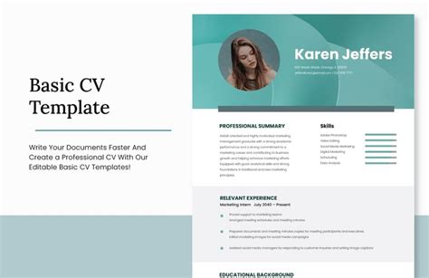 Image result for Basic CV Format