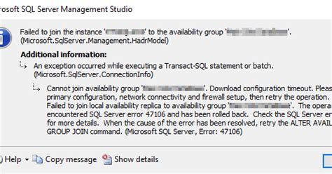 Image result for SQL Error 47106
