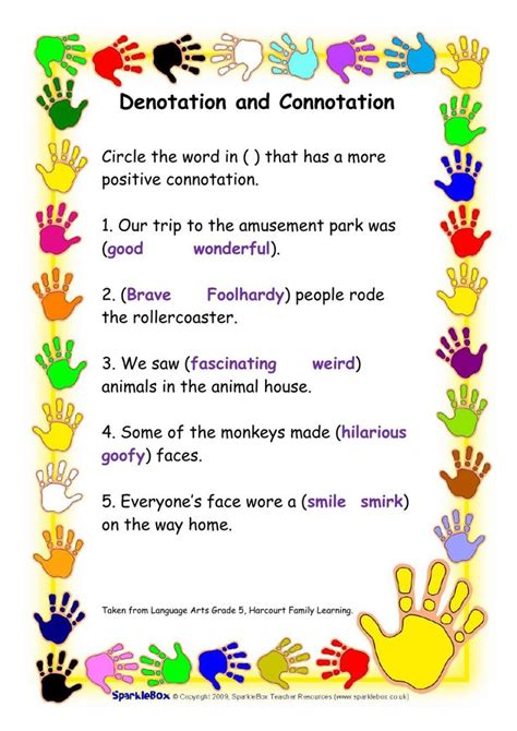 Connotation vs Denotation Examples 的图像结果