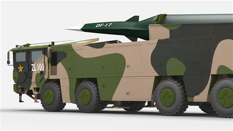 中国DF-17导弹3D模型 - TurboSquid 1490315