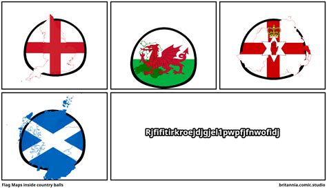 Flag Maps inside country balls - Comic Studio
