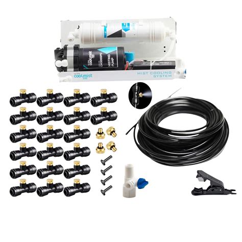 DIY Misting System Kit with 20 Nozzles, Mist Pump, smps, Pipe 100 Feet ...