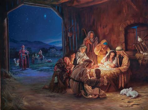 Nativity Scene Painting