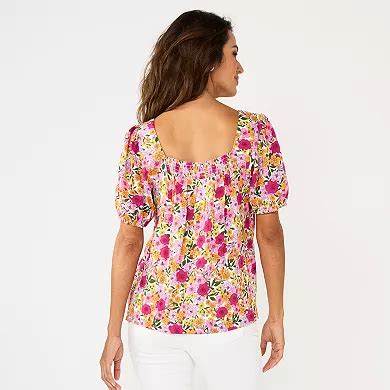 Women's DRAPER JAMES RSVP™ Square Neck Puff Sleeve Top