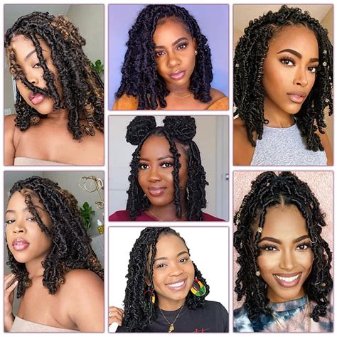 Buy Fayasu 12inch Butterfly Locs Crochet Hair 6 Packs Faux Locs Pre ...