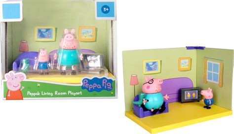 Buy PEPPA PIG Living Room Themed Preschool Toy with Daddy Pig and ...