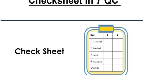 Image result for Check Sheet Statistics Example