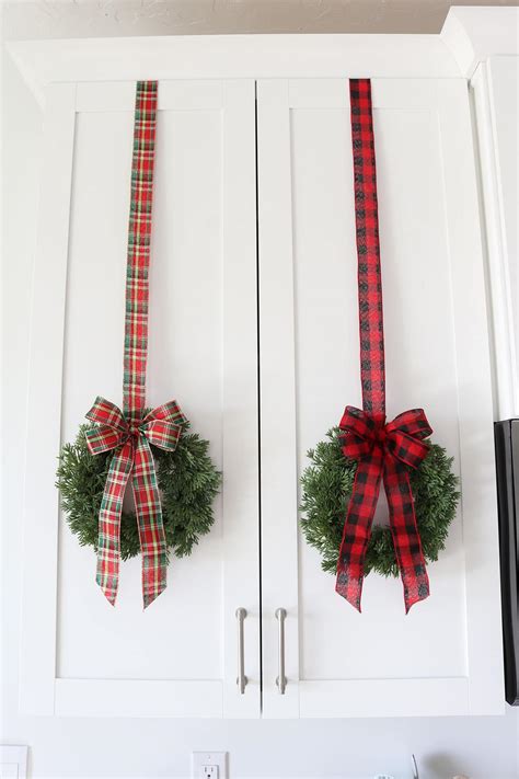 How to Hang Wreaths on Kitchen Cabinets & the Best Size - Aubree Originals