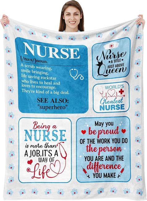 Best Nurse Gifts for Women Blanket, Rn Gifts for Nurses Female, Nurse ...