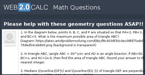 View question - Please help with these geometry questions ASAP!!