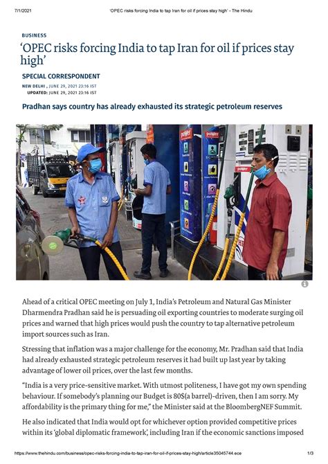 ‘OPEC risks forcing India to tap Iran for oil if prices stay high ...