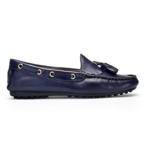 Churchillshoes: Blue Moccasin - Women Leather shoes | Buy online ...