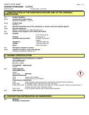 Sodium Hydroxide Safety Data Sheet: Hazards, First Aid, and | Course Hero