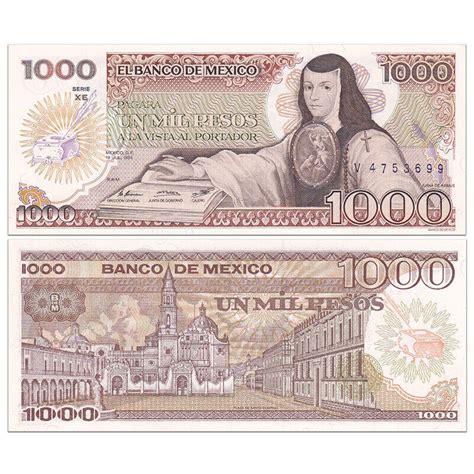 墨西哥 1000比索 1988-世界钱币收藏网|外国纸币收藏网|文交所免费开户（目前国内专业、全面的钱币收藏网站）