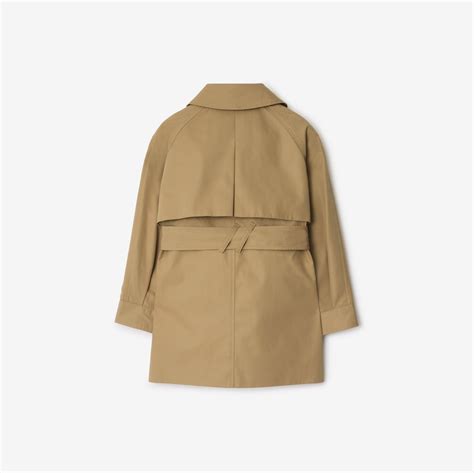 Cotton Hooded Trench Coat in Sand | Burberry® Official
