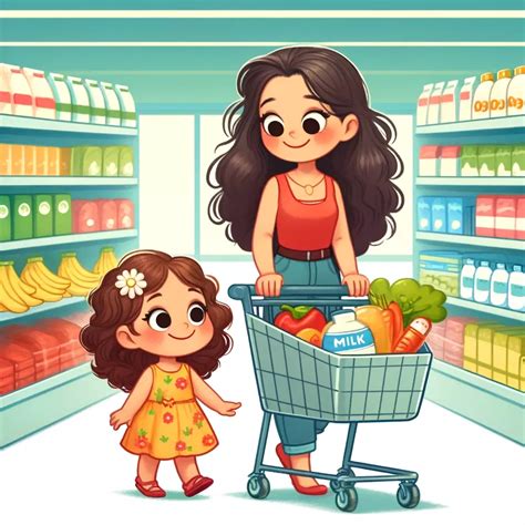 Marta y el Día de Compras | Illustration art kids, Cute cartoon ...