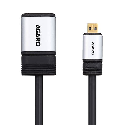 AGARO Micro HDMI to HDMI Cable Male to Female Micro HDMI adapter ...
