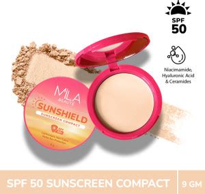 MILA BEAUTÉ Sun Shield Sunscreen Compact Powder SPF 50 PA+++ UV ...
