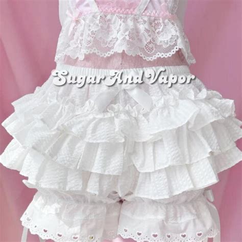 🤍sugar and vapor white bloomers size xs to s🤍 never... - Depop