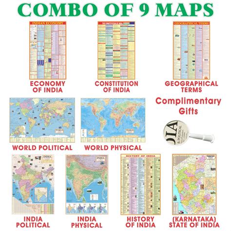 India & World Map (Political & Physical) Karnataka map Constitution ...