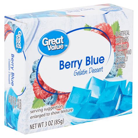 Great Value Berry Blue Gelatin Dessert, 3 oz – Walmart Inventory ...