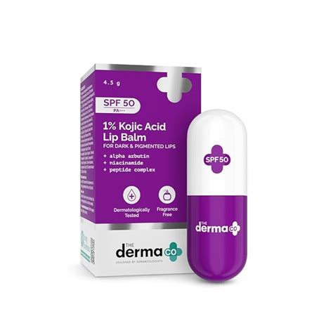 Buy The Derma Co 1% Kojic Acid Lip Balm with SPF 50 PA +++ I With ...