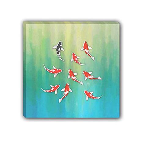 Feng Shui Koi Fish Painting Canvas Strecher : Amazon.in: Home & Kitchen