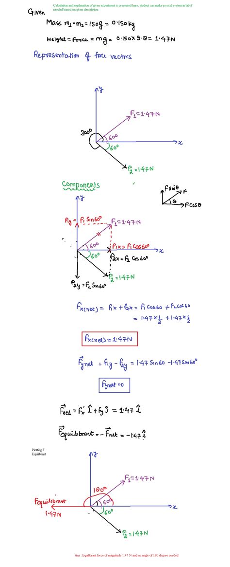 Image result for Equilibrant Physics Problems Solving