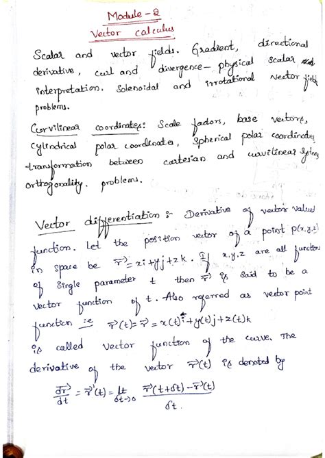 Module 2 vector calculus 1 - Module 2 Vector calculus derivative, curl ...