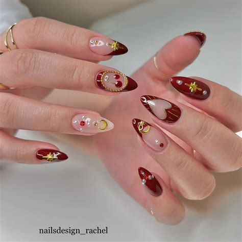encapsulated valentine's day nails