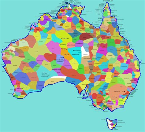 Map of Australian Aboriginal Language Groups