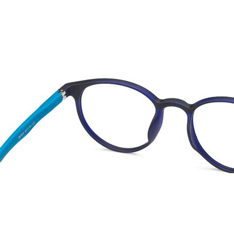 Buy Kids Glasses: Matte Blue Sky Blue Black Red Full Rim Round Kids 5-8 ...