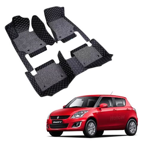 Maruti Swift Type 2 Premium 7D Floor Mats - 4 Colour Options