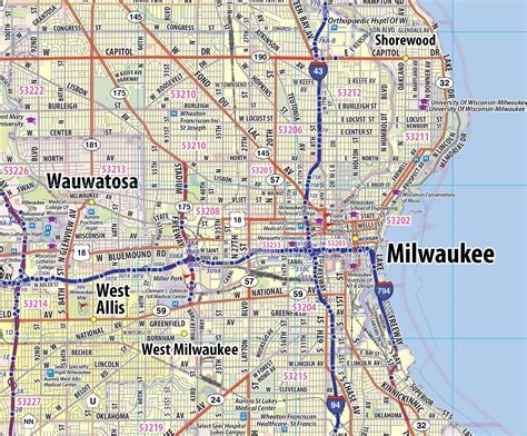 Map Of Milwaukee Suburbs