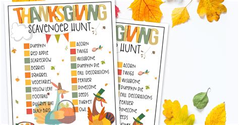 Free Printable Thanksgiving Scavenger Hunt | Gerald Printable